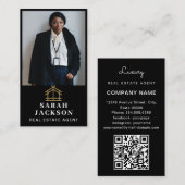 プロフェッショナル実在不動産 |写真レイアウト(縦) 名刺 (正面/裏面)