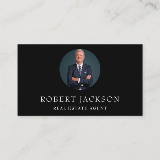 プロフェッショナル実在不動産 |写真レイアウトQRコード 名刺 (正面)