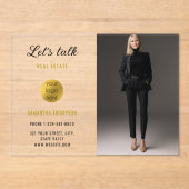 プロフェッショナル実在写真マーケティングユニーク アクリル招待状 (正面)