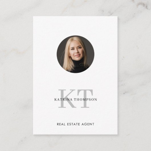 プロフェッショナル実在写真不動産仲介業者QRコード 名刺 (正面)