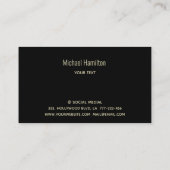 プロフェッショナル実在建築金ゴールドロゴ 名刺 (裏面)