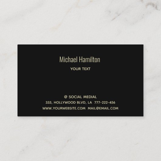 プロフェッショナル実在建築金ゴールドロゴ 名刺 (裏面)