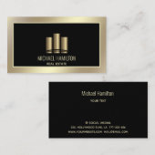 プロフェッショナル実在建築金ゴールドロゴ 名刺 (正面/裏面)