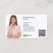 プロフェッショナル実在沿岸不動産仲介業者QRコード 名刺 (裏面)