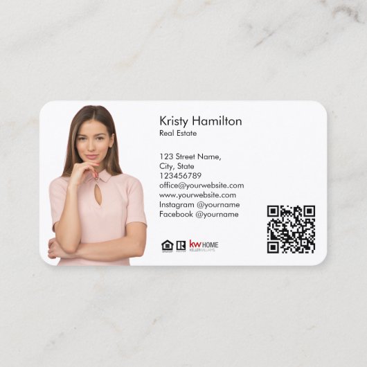 プロフェッショナル実在沿岸不動産仲介業者QRコード 名刺 (裏面)