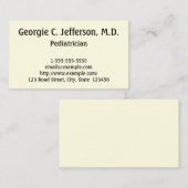 プロフェッショナル小児科医の名刺 名刺 (正面/裏面)