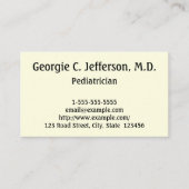 プロフェッショナル小児科医の名刺 名刺 (正面)