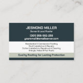 プロフェッショナル屋根サービス – 屋根屋 名刺 (裏面)