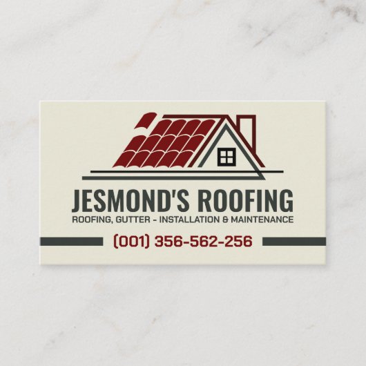 プロフェッショナル屋根サービス – 屋根屋 名刺 (正面)