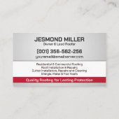 プロフェッショナル屋根サービス – 屋根屋 名刺 (裏面)