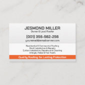 プロフェッショナル屋根サービス – 屋根屋 名刺 (裏面)