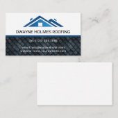 プロフェッショナル屋根会社の請負業者ブルー 名刺 (正面/裏面)