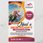 プロフェッショナル屋根修理設置サービス チラシ (正面)