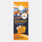 プロフェッショナル屋根建築側溝屋根板 ドアノブサイン (正面)