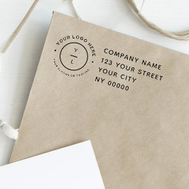 プロフェッショナル差出人住所カスタムロゴ セルフインキングスタンプ