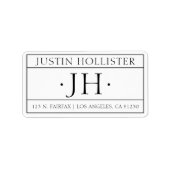 プロフェッショナル差出人住所ラベル |白と黒 ラベル (正面)