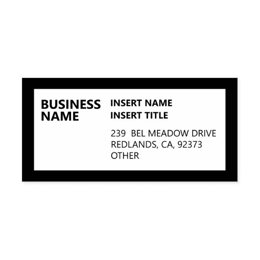 プロフェッショナル差出人住所 ラバースタンプ (インプリント)