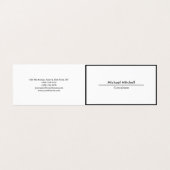 プロフェッショナル平エレガント白黒縁ど 名刺 (外部フラット)