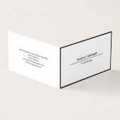 プロフェッショナル平エレガント白黒縁ど 名刺 (外部)