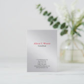 プロフェッショナル平シンプル金属銀ユニーク 名刺 (スタンド正面)