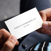 プロフェッショナル平モダン白エレガントミニマル主義者 名刺