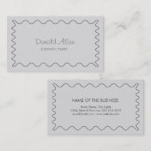プロフェッショナル平灰色の生地モダンシンプル 名刺 (正面/裏面)