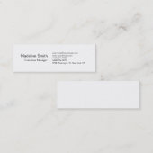 プロフェッショナル平白トレンディーユニークモダン スキニー名刺 (正面/裏面)