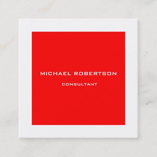 プロフェッショナル平野ユニーク特別赤白 スクエア名刺 (正面)