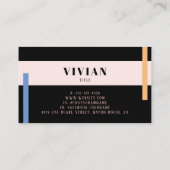 プロフェッショナル幾何学的トリカラーQRコード 名刺 (裏面)