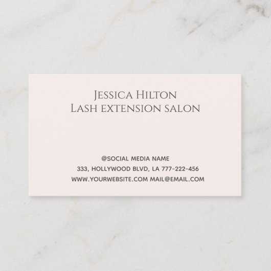 プロフェッショナル幾何学的メイクアップアイブラシストローク 名刺 (裏面)