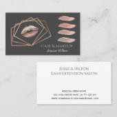 プロフェッショナル幾何学的メイクアップリップブラシストローク 名刺 (正面/裏面)