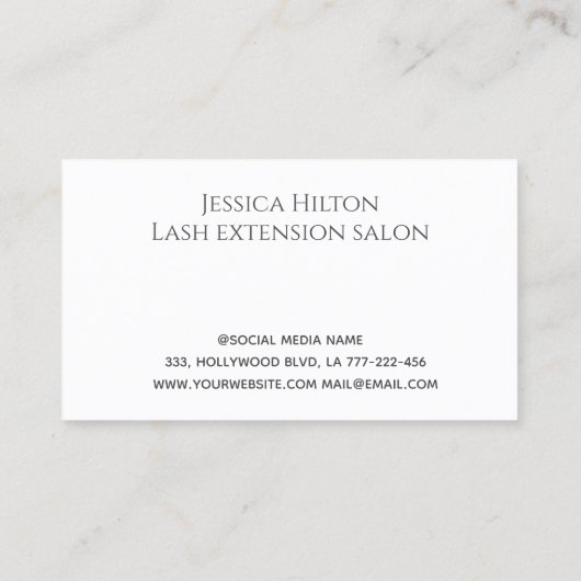 プロフェッショナル幾何学的メイクアップリップブラシストローク 名刺 (裏面)