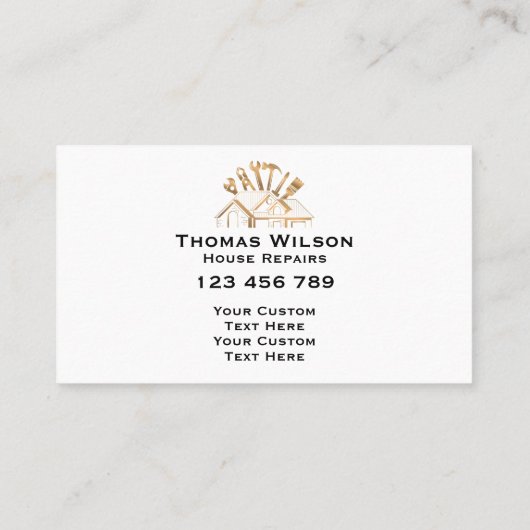 プロフェッショナル建築の修理工具 名刺 (裏面)