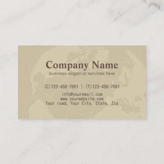 プロフェッショナル建築グローバルツール大工 名刺 (裏面)