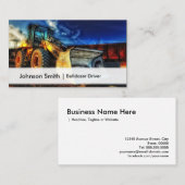 プロフェッショナル建築ブルドーザードライバー 名刺 (正面/裏面)