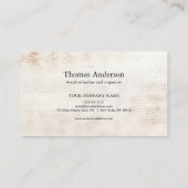 プロフェッショナル建築及びカーペンターウッド飛行機 名刺 (裏面)