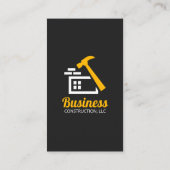 プロフェッショナル建築契約者ビルダーブラック 名刺 (裏面)