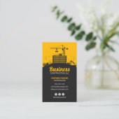 プロフェッショナル建築契約者ビルダーブラック 名刺 (スタンド正面)