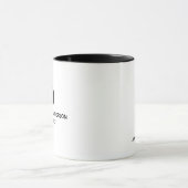 プロフェッショナル建築家モノグラムイニシャルブラック マグカップ (中央)