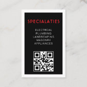 プロフェッショナル建築手利大工ツール 名刺 (裏面)