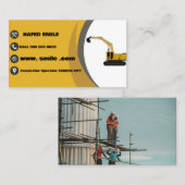 プロフェッショナル建築掘削機プラントオペレータ 名刺 (正面/裏面)