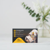 プロフェッショナル建築請負業者ビルダーフォト 名刺 (スタンド正面)