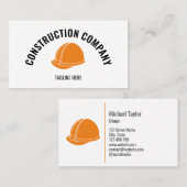 プロフェッショナル建築請負業者ビルダーメタル 名刺 (正面/裏面)