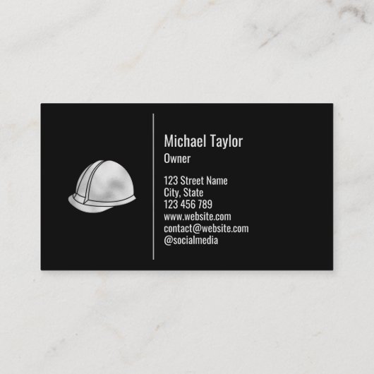 プロフェッショナル建築請負業者ビルダーメタル 名刺 (裏面)