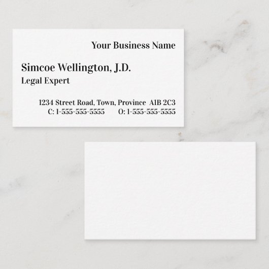 プロフェッショナル弁護士の名刺 名刺 (正面/裏面)