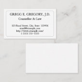 プロフェッショナル弁護士ビジネスカード 名刺 (正面/裏面)