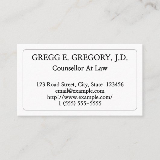 プロフェッショナル弁護士ビジネスカード 名刺 (正面)