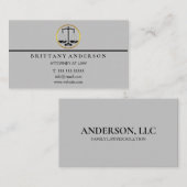 プロフェッショナル弁護士ブラックスケールビジネス 名刺 (正面/裏面)