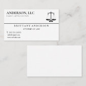 プロフェッショナル弁護士ブラックスケール 名刺 (正面/裏面)