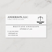 プロフェッショナル弁護士ブラックスケール 名刺 (正面)